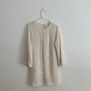 H&M Cream Sequin Dress